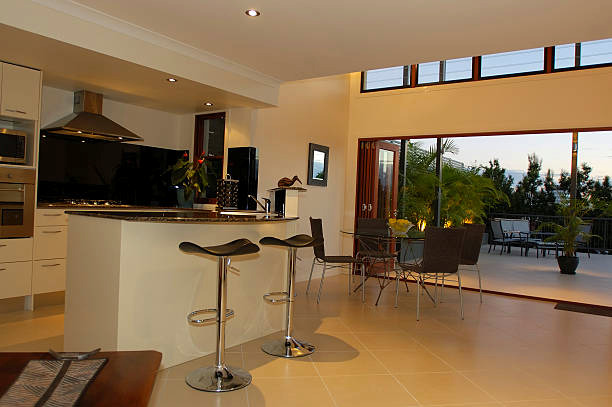 Dream kitchen with tiled outside terrace